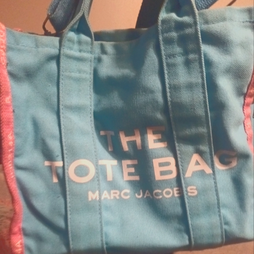 Bright blue large tote